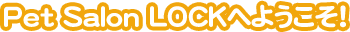Pet Salon LOCK�ւ悤�����I